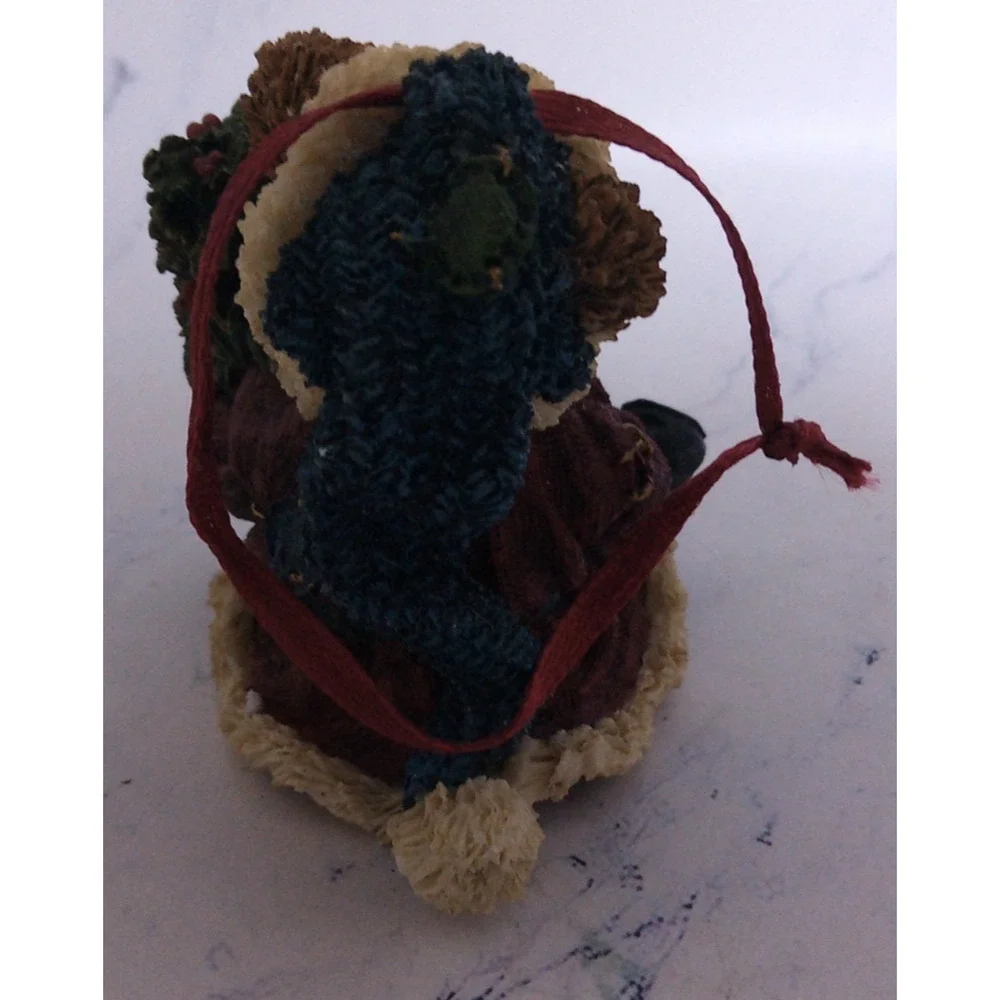 Santa Teddy Bear Ceramic Ornament (2001 The Bear Company)